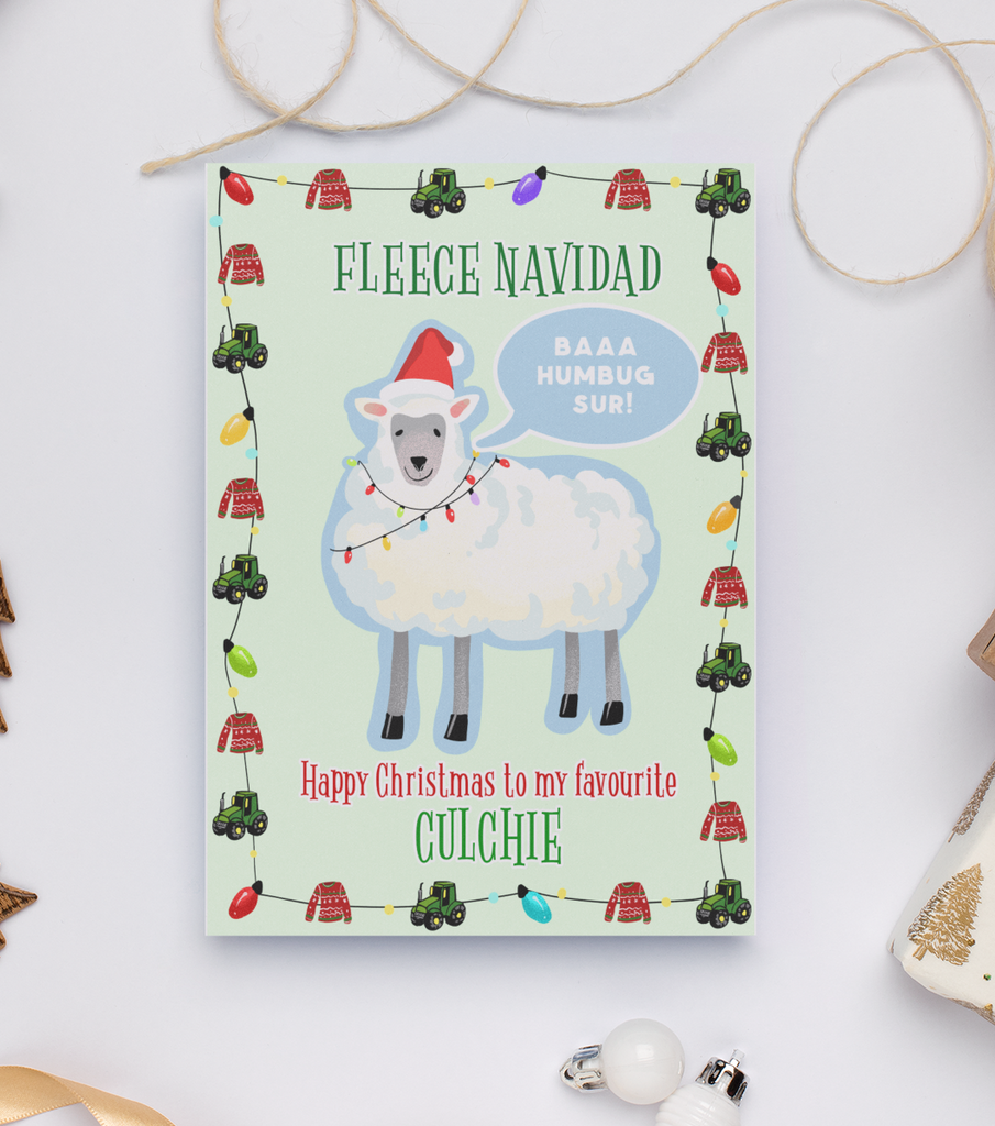 Fleece Navidad Culchie Christmas Card