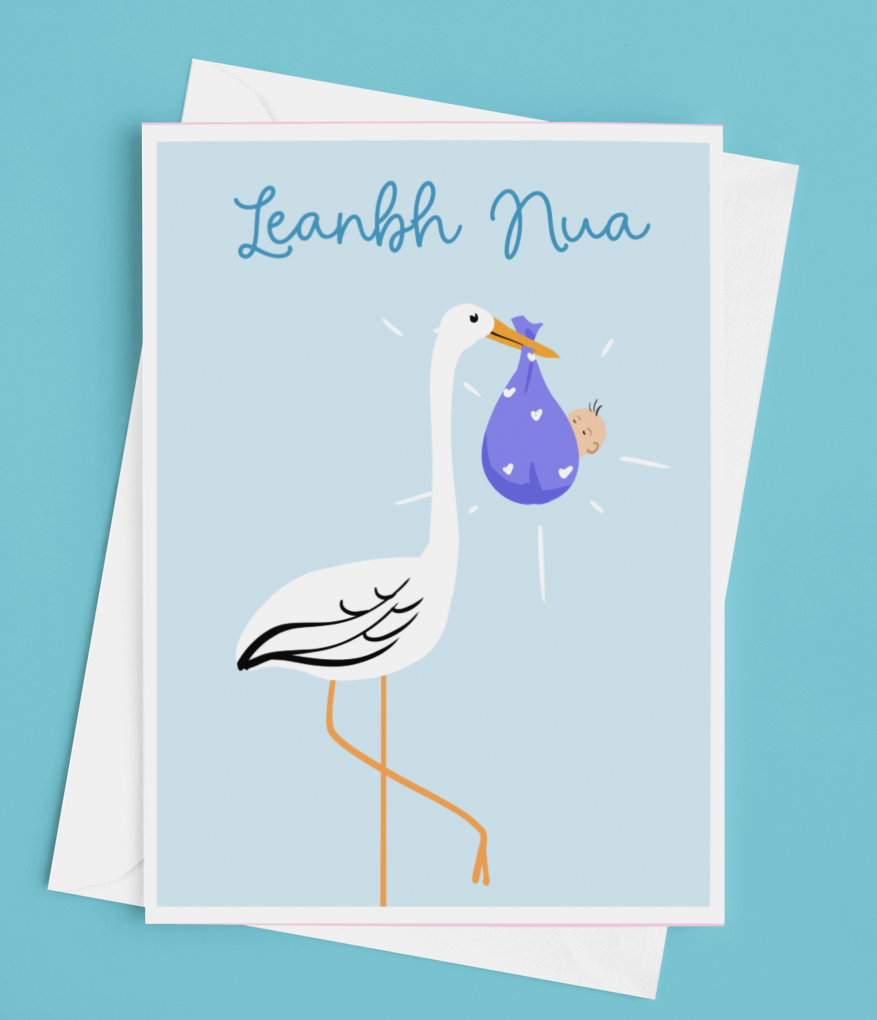 Baby Boy - Irish Language Greetings Card