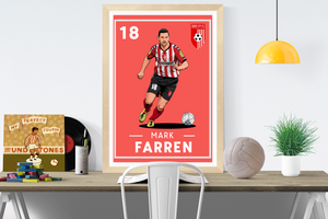 Mark Farren 18 Derry City FC Legend Print