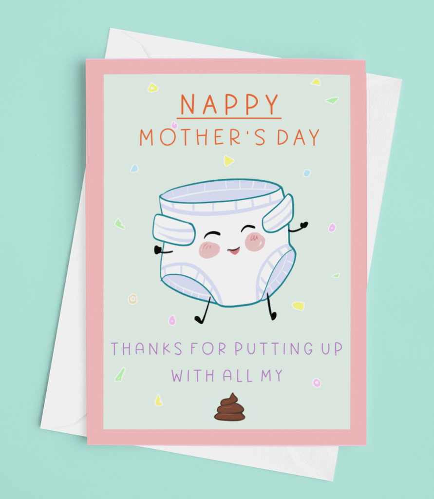 Nappy Mother's Day Baby Mother's Day Card