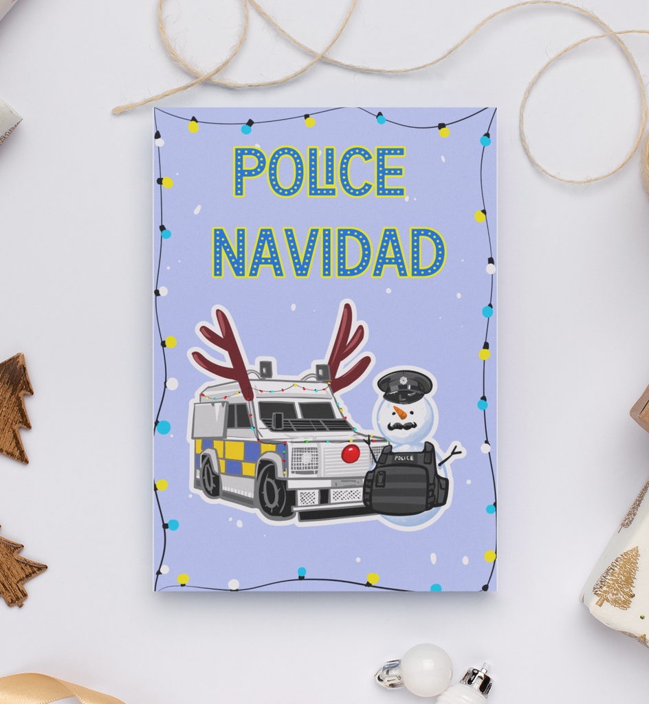 Police Navidad Christmas Card