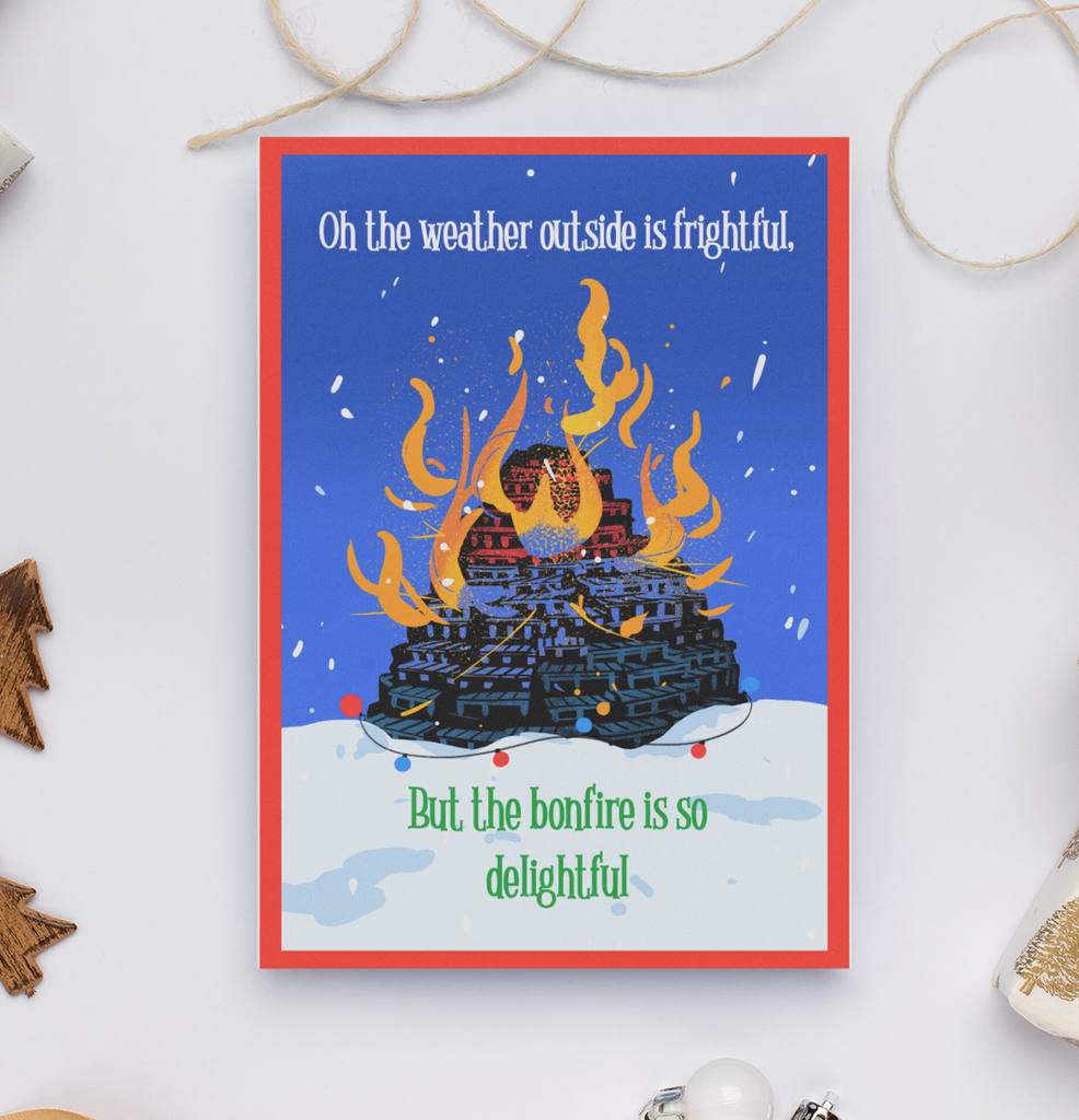 Protestant Bonfire Christmas Card