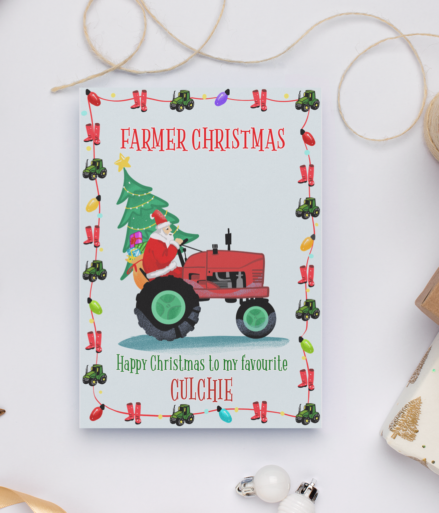 Culchie Farmer Christmas Card