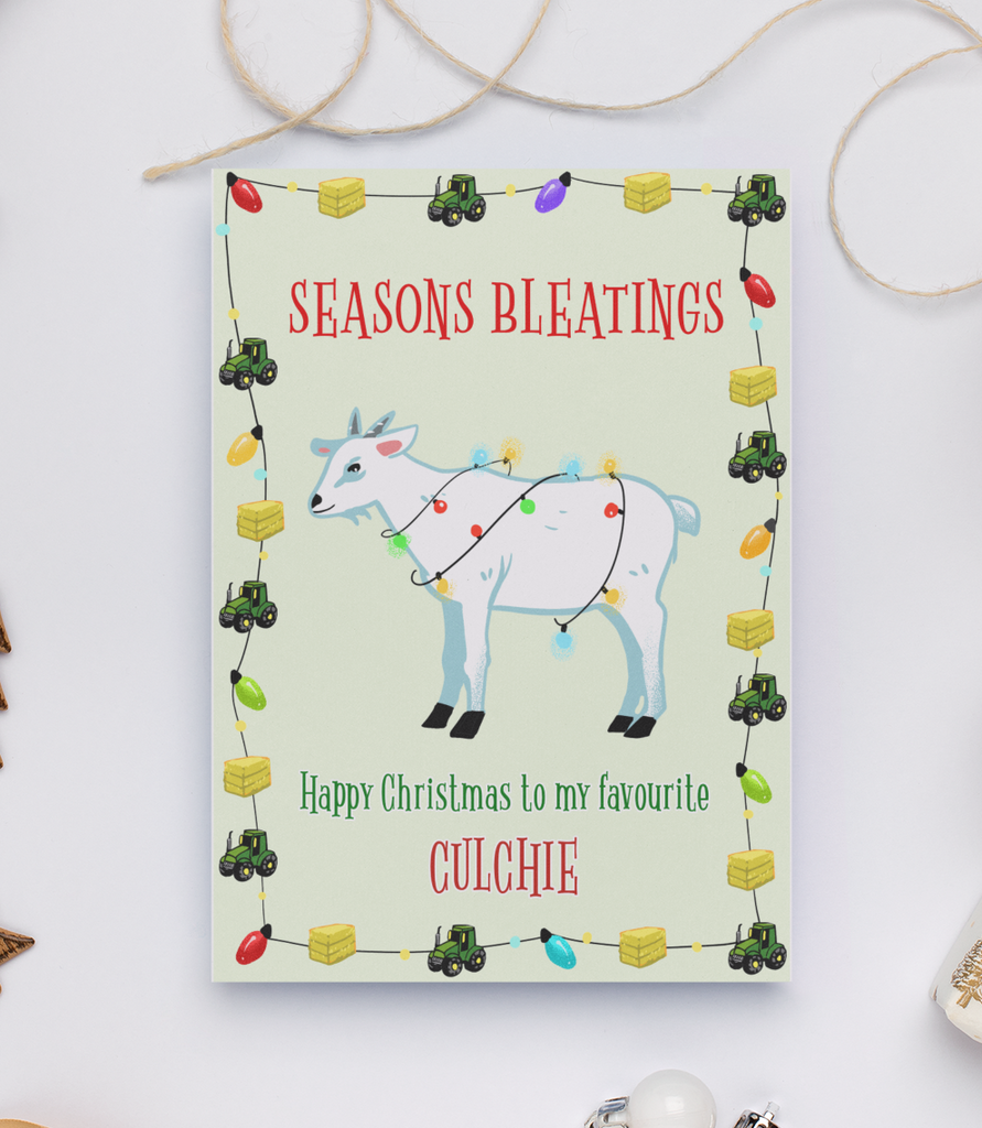Culchie Seasons Bleatings Christmas Card