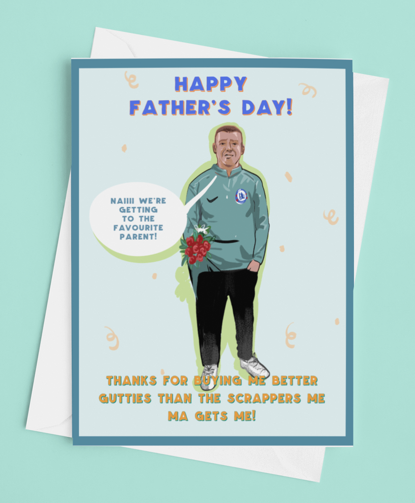 Gutties are Scrappers Funny Belfast Father's Day Card