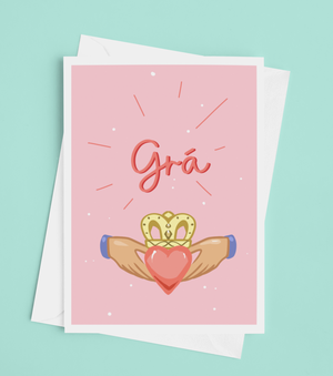 Gra/Love Irish Language Valentines Card