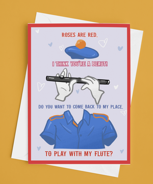 Orange Order Flute Valentines Day Card