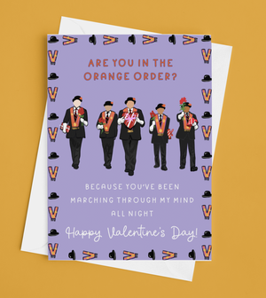 Orange Order Marching Valentines Day Card