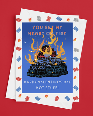 Protestant Bonfire Valentines Day Card