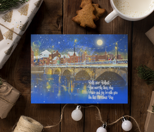 Belfast Queen's Bridge Christmas Card 2020
