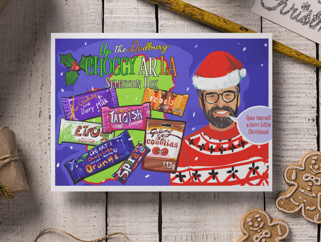 Choccy Ar La Gerry Adams Christmas Card