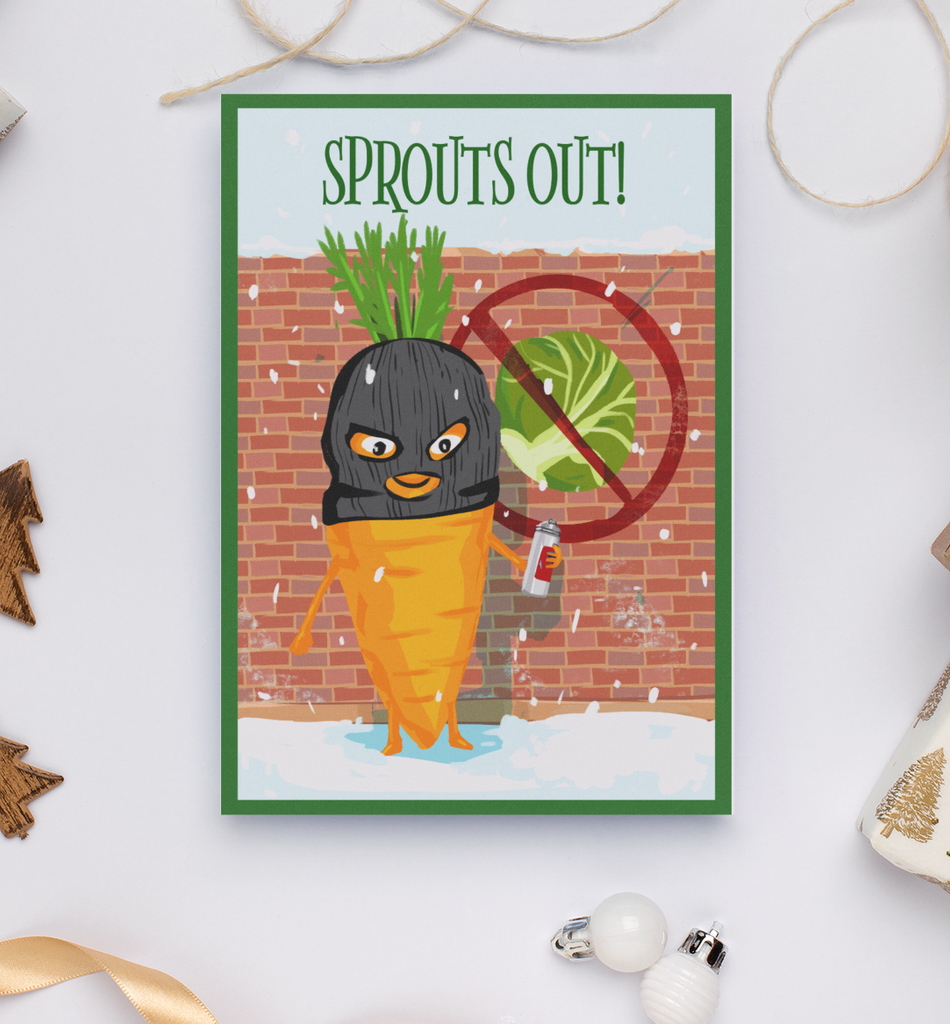 Sprouts Out Christmas Card