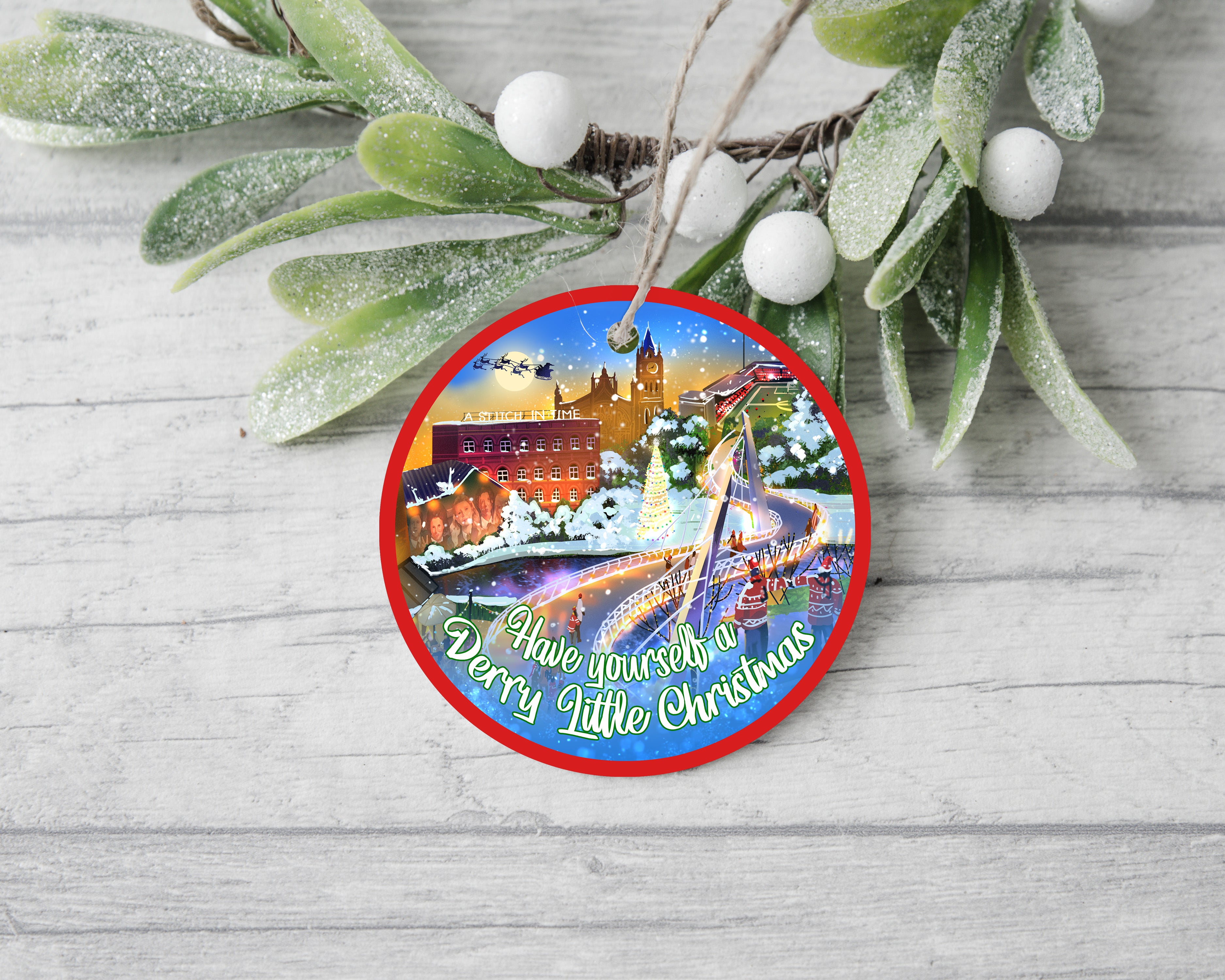 Have yourself a Derry Little Christmas Derry Collage Christmas Decoration