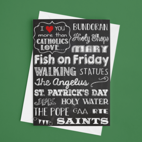 Derry Girls Catholics Blackboard Greetings Card