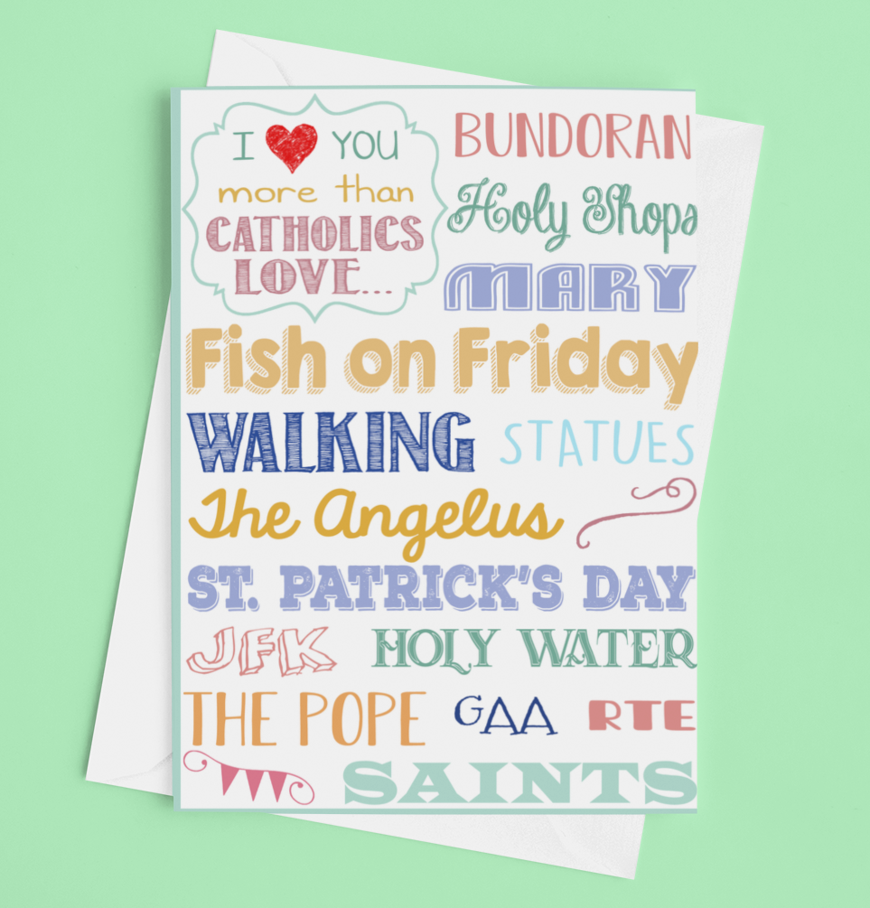 Derry Girls Catholics Blackboard Greetings Card