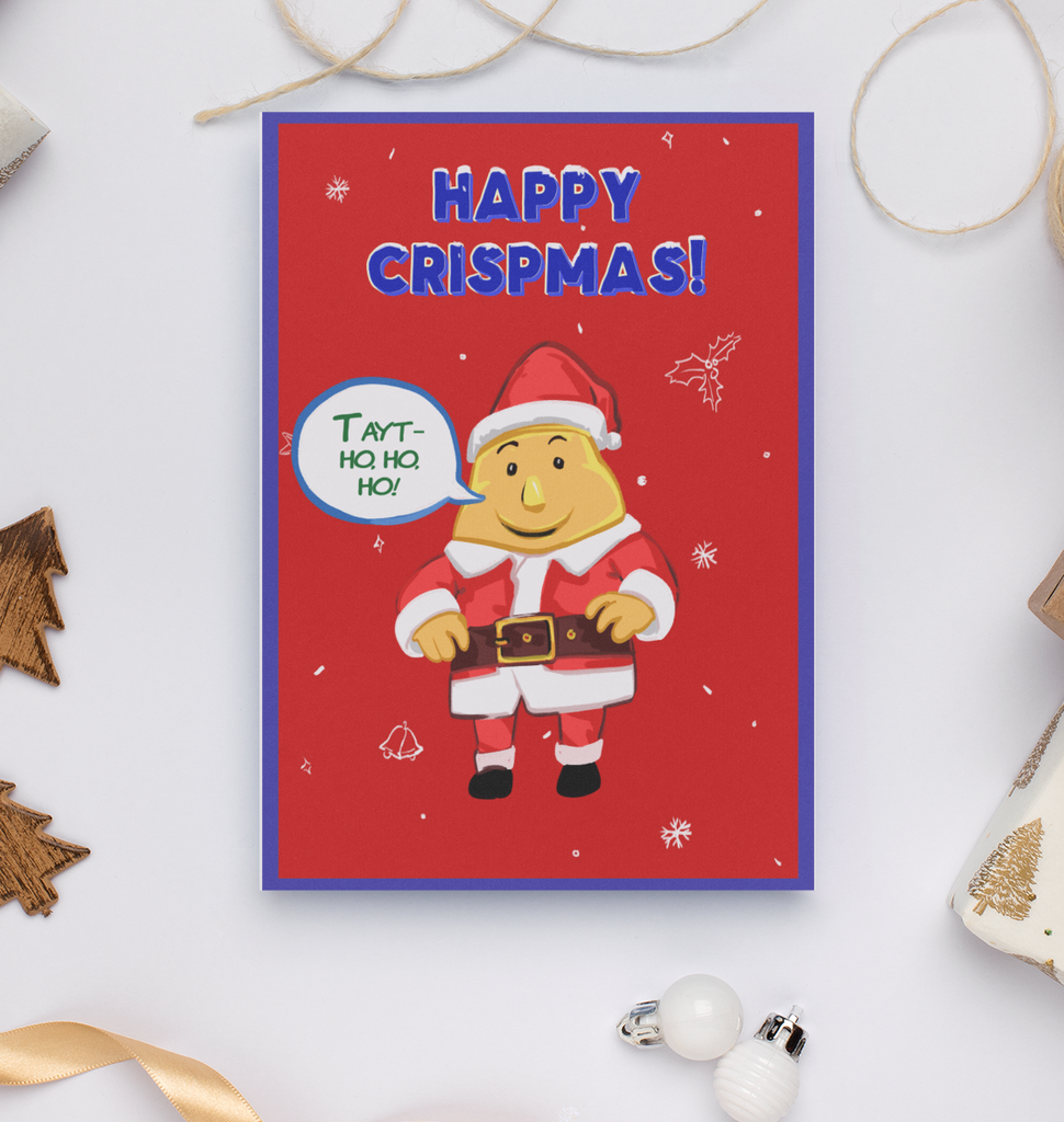 Happy Crispmas Tayto Republic of Ireland Christmas Card