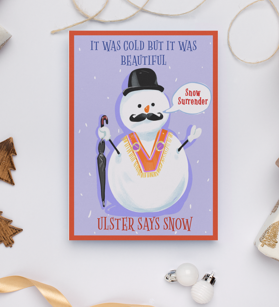 The Sash Snowman Christmas Card