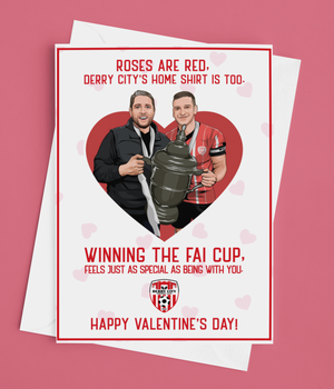 Derry City 'FAI Cup' Valentines Day Card