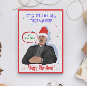 Father Ted Father Stone Christmas Card