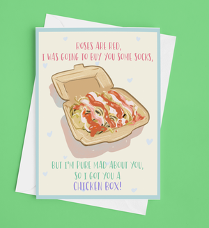 Chicken Box Valentines Card