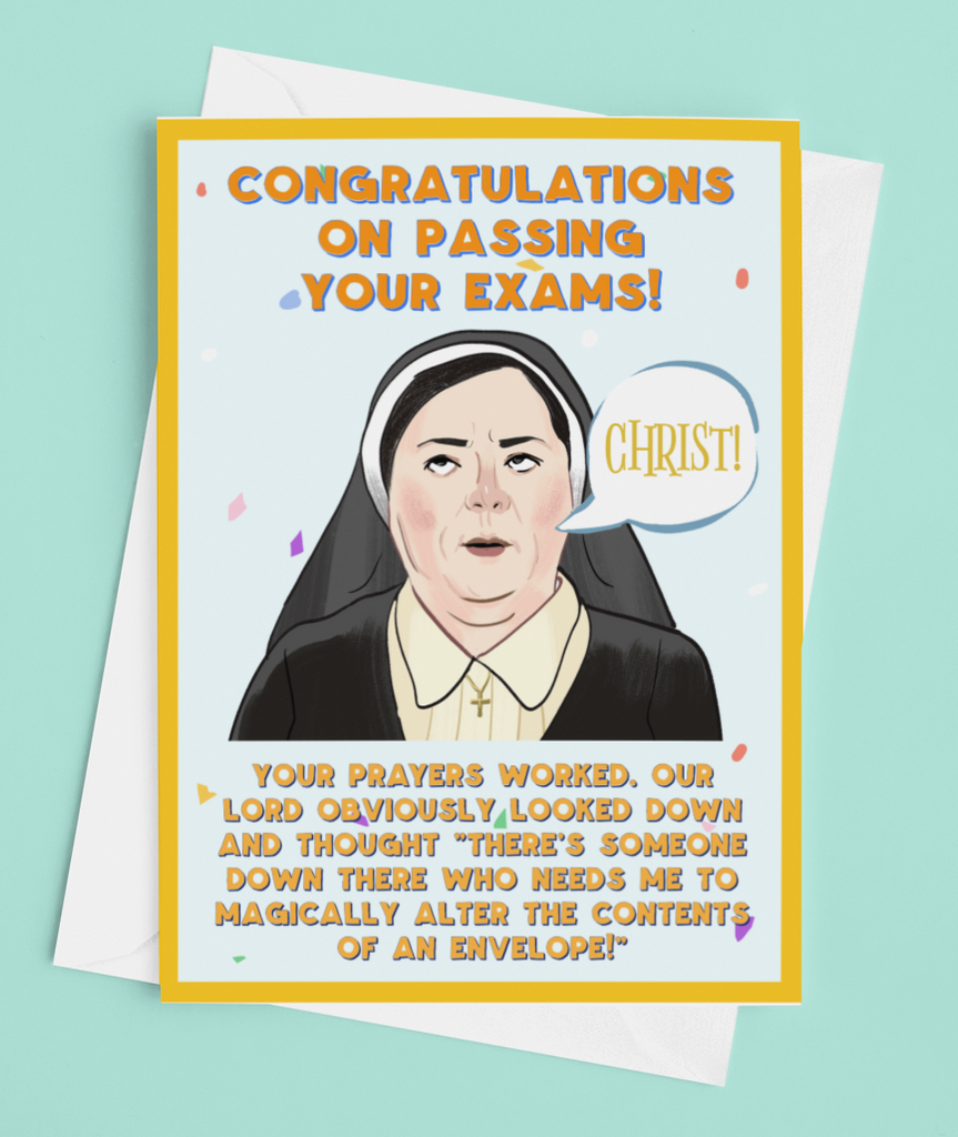 Derry Girls Sister Michael Exam Congratulations Card