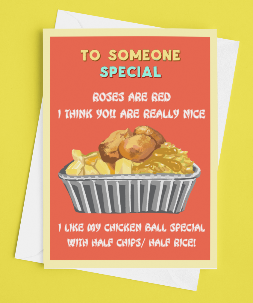 Chicken Ball Special Derry Valentine's Card