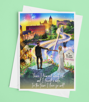 Town I Love So Well Valentines/ Wedding Card