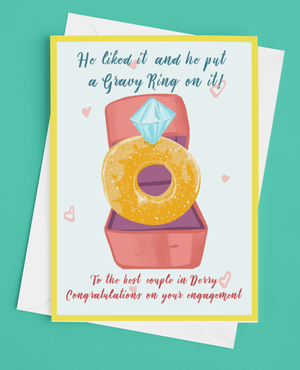 Gravy Ring Derry Engagement Greetings Card