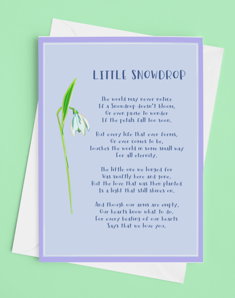 Little Snowdrop Baby Loss Card