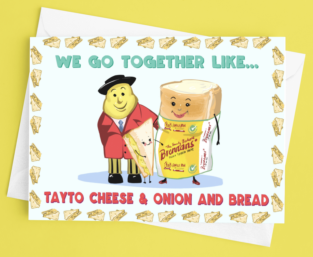 We Go Together like Tayto & Bread Republic of Ireland Valentine's Card